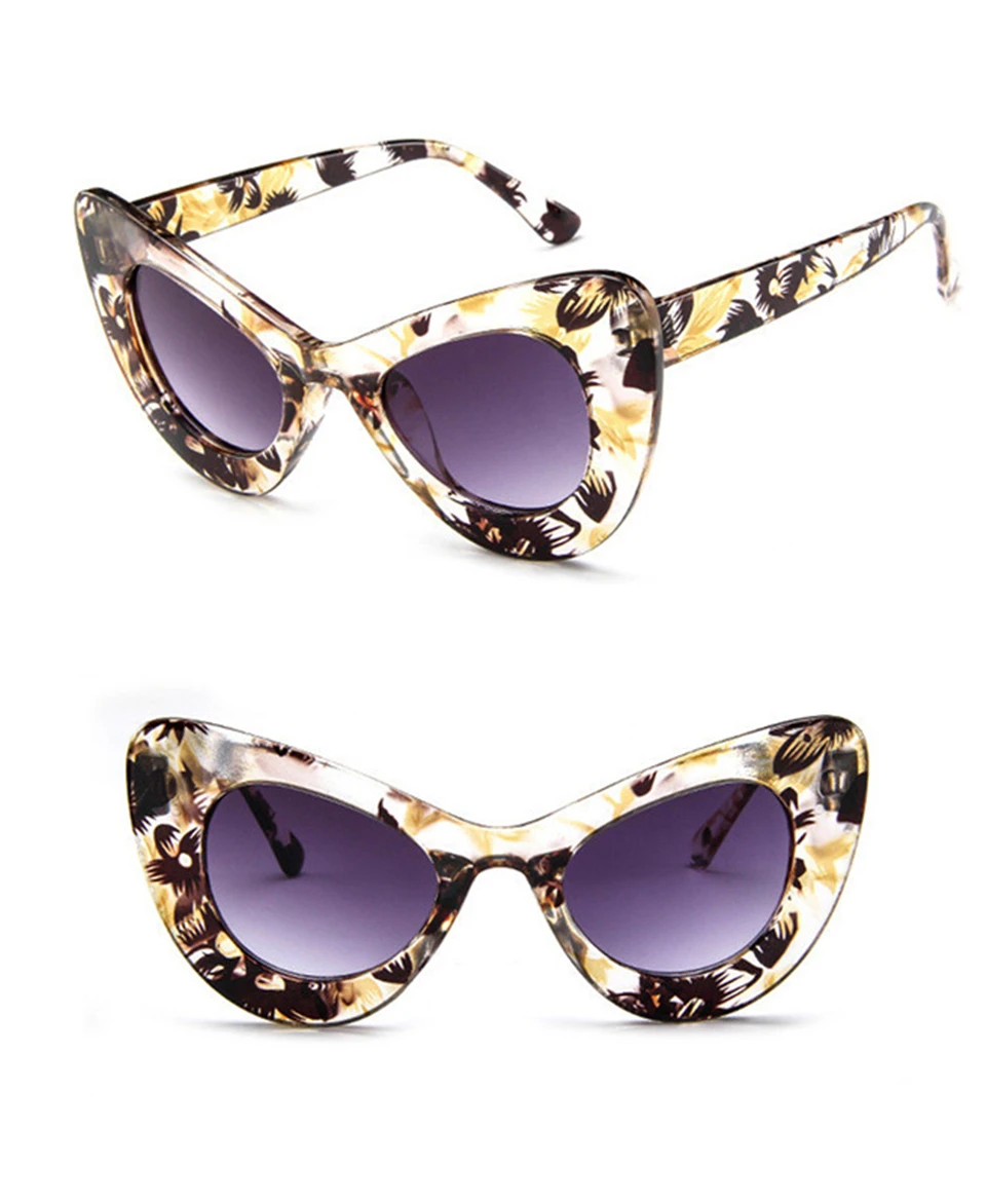 ALIKIAI NEW fashion Cat Eye Sunglasses lady old fashioned Sunglasses wide frame glasses designer sexy girl glasses oculos de sol UV400 (17)