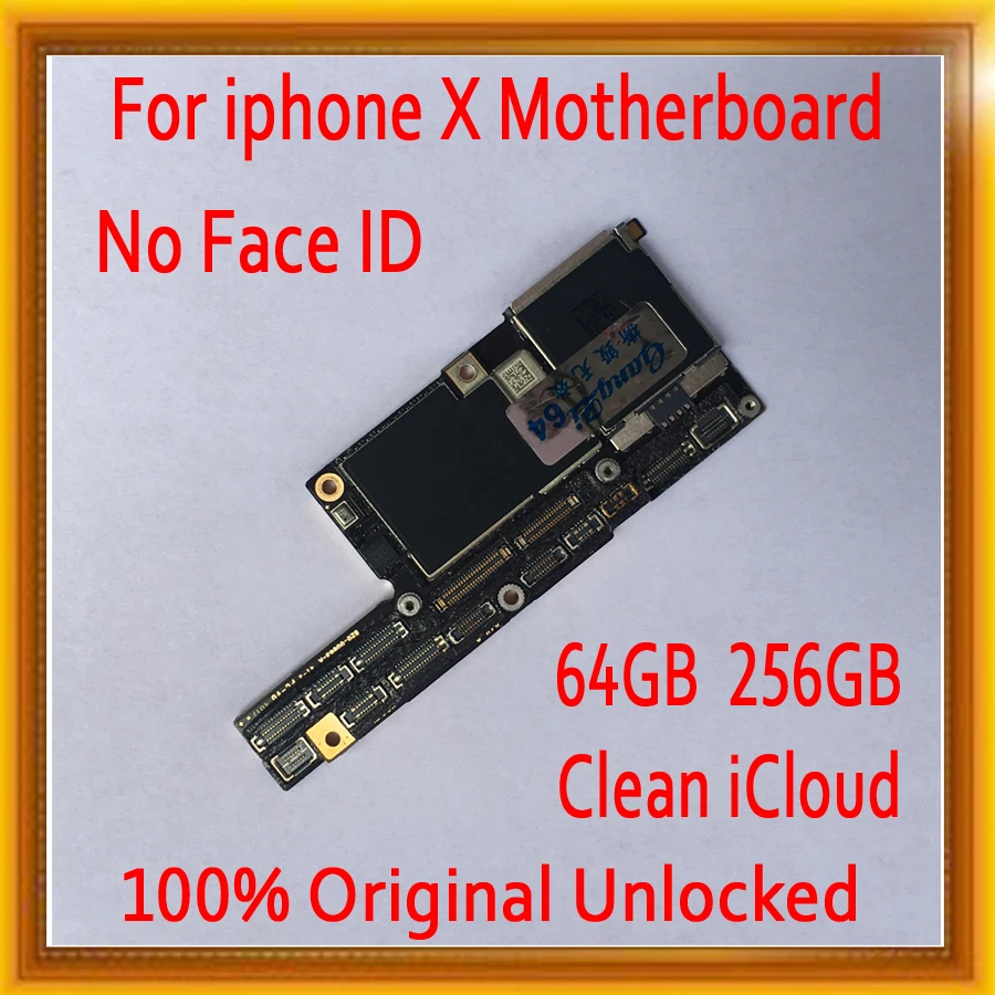 No iCloud for iPhone X Motherboard,Original unlocked for iphone x Mainboard without Face ID,100% Good Working & 64GB / 256GB
No iCloud for iPhone X Motherboard,Original unlocked for iphone x Mainboard without Face ID,100% Good Working & 64GB / 256GB