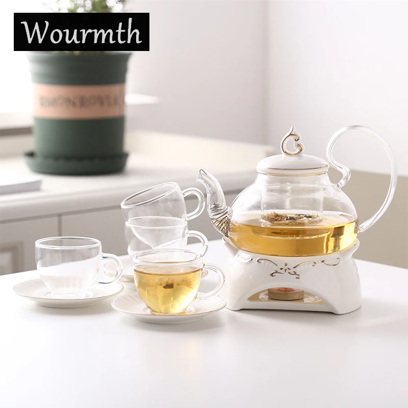 Wourmth Advanced Bone Porcelain Flower Tea Set 4 Persons Tea Cups And Teapot Puer Kettle Ceramic Luxury Wedding Gift
Wourmth Advanced Bone Porcelain Flower Tea Set 4 Persons Tea Cups And Teapot Puer Kettle Ceramic Luxury Wedding Gift