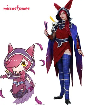Xayah Cosplay Costume Woman The Rebel Halloween Outfit with Ears, Bird feet covers and Skull decoration
Xayah Cosplay Costume Woman The Rebel Halloween Outfit with Ears, Bird feet covers and Skull decoration