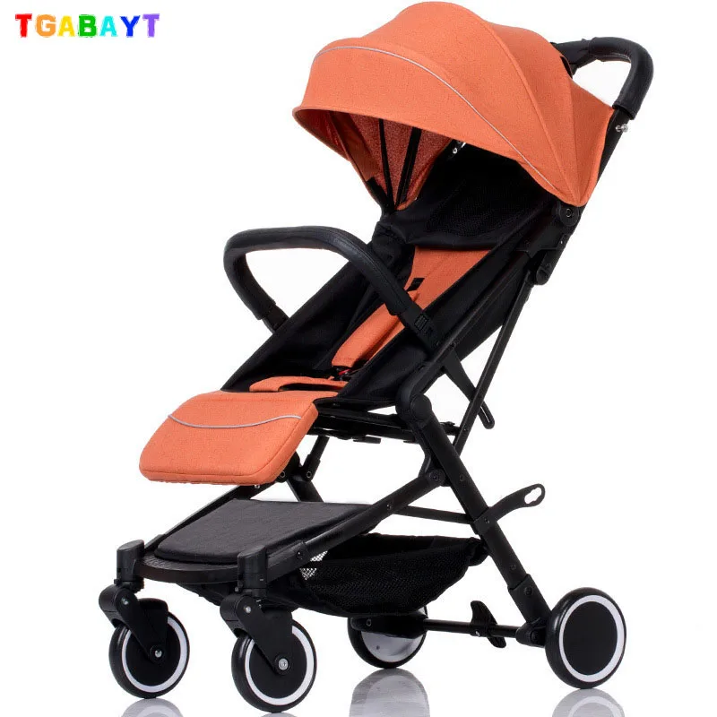 

TGABAYT Baby Stroller Trolley Car Wagon Folding Baby Carriage Bebek Arabas Buggy Lightweight Pram baby Stroller