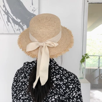 Summer Women Elegant Bow-knot Ribbon Raffia Hat Fashion Flat Top Sun Hat Holiday Female Handmade Weave Straw Hats Sea Beach Caps
Summer Women Elegant Bow-knot Ribbon Raffia Hat Fashion Flat Top Sun Hat Holiday Female Handmade Weave Straw Hats Sea Beach Caps