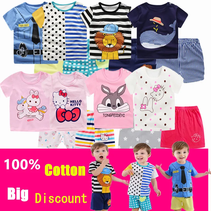 2019 Summer Kids Pajamas Baby Boys Gilrs Clothing Cartoon Costume Short Sleeve Pijamas children Sleepwear Pajamas Sets
2019 Summer Kids Pajamas Baby Boys Gilrs Clothing Cartoon Costume Short Sleeve Pijamas children Sleepwear Pajamas Sets