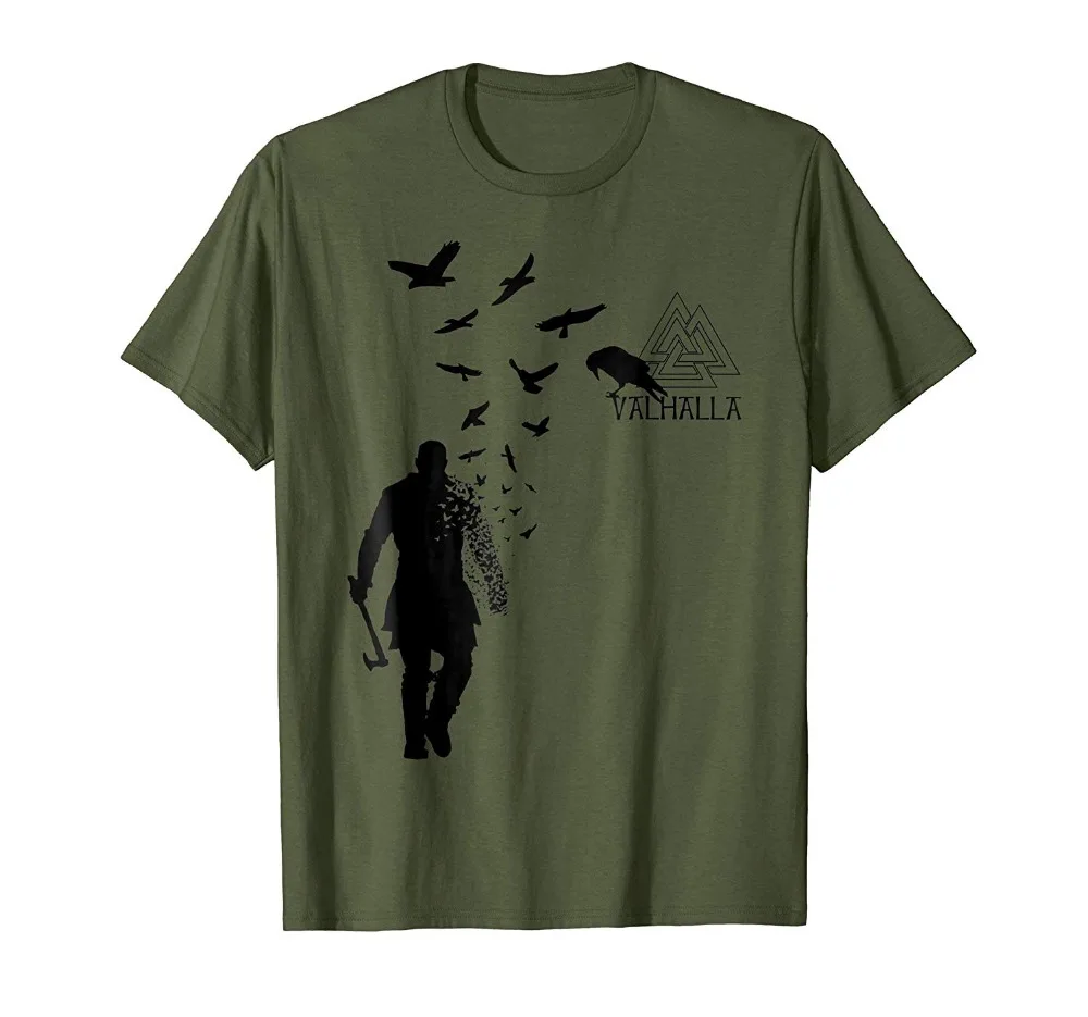 Vikings Axe Ragnar Lothbrok Flock Of Ravens Valhalla Symbol T-Shirt 2019 Hot Sale Super Fashion Summer Casual Man Tee Shirts
Vikings Axe Ragnar Lothbrok Flock Of Ravens Valhalla Symbol T-Shirt 2019 Hot Sale Super Fashion Summer Casual Man Tee Shirts