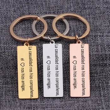 Spanish Words Engraved Keychain Jewelry Trinket Key Set Bag Charms Key Holder Bag Charm Pendant Key Tag Lettering Gift
Spanish Words Engraved Keychain Jewelry Trinket Key Set Bag Charms Key Holder Bag Charm Pendant Key Tag Lettering Gift