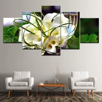 Canvas Painting Calla Lilly flowers 5 Pieces Wall Art Painting Modular Wallpapers Poster Print for living room Home Decor
Canvas Painting Calla Lilly flowers 5 Pieces Wall Art Painting Modular Wallpapers Poster Print for living room Home Decor