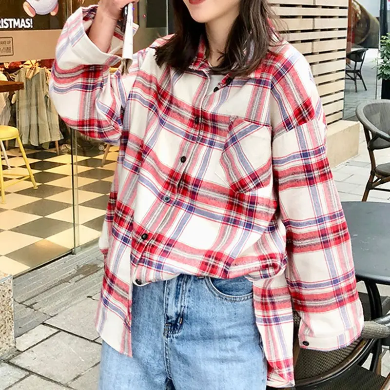 Harajuku Plaid Shirt Women School Streetwear Blouse Long Sleeve 2019 Korean Hipster Spring Autumn Girl Chic Top Vintage Shirts
Harajuku Plaid Shirt Women School Streetwear Blouse Long Sleeve 2019 Korean Hipster Spring Autumn Girl Chic Top Vintage Shirts