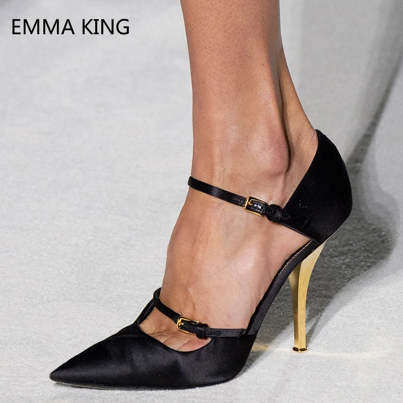 Women's Pumps 2019 Spring Shoes New Satin Stiletto Heels Casual Fashion Buckle Pointed Toe Evening Party Shoes Woman High Heel
Women's Pumps 2019 Spring Shoes New Satin Stiletto Heels Casual Fashion Buckle Pointed Toe Evening Party Shoes Woman High Heel