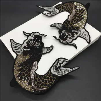 3Pcs/Lot Fish Carp Embroidered Large Patches Applique Fabric Iron On Stickers T-shirt Clothes Accessory Diy 16.5 20cm Patchwork
3Pcs/Lot Fish Carp Embroidered Large Patches Applique Fabric Iron On Stickers T-shirt Clothes Accessory Diy 16.5 20cm Patchwork