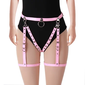 Punk Style Pink Leather Garter Belt Cage Waist Leg Belt Fetish Goth Rave Adjust Body Bondage Harness Womens Sexy Lingerie
Punk Style Pink Leather Garter Belt Cage Waist Leg Belt Fetish Goth Rave Adjust Body Bondage Harness Womens Sexy Lingerie