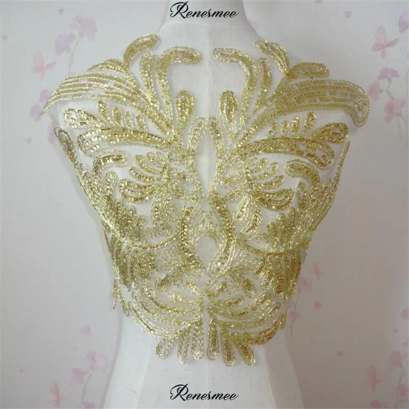 1Pc Gold Lace Applique Big Neckline Collar Appliques Embroidery Lace Trim Fabric Cloth Sewing Patchwork DIY Craft 40X36CM SX75
1Pc Gold Lace Applique Big Neckline Collar Appliques Embroidery Lace Trim Fabric Cloth Sewing Patchwork DIY Craft 40X36CM SX75