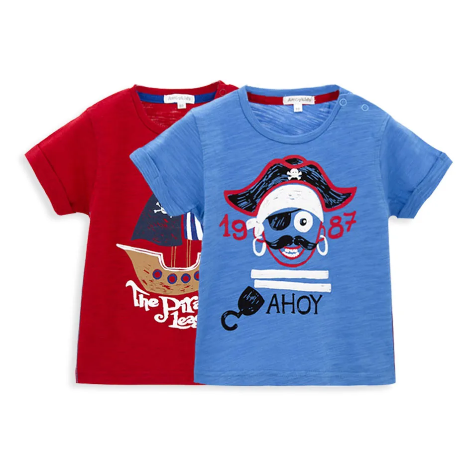 Cotton Bamboo Fabric T-Shirt for Boys 2 Colors