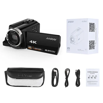 Andoer HDV-534K 4K 48MP WiFi Digital Video Camera 1080P Full HD Novatek 3" Capacitive Touchscreen Support 16X Zoom Face Detect
Andoer HDV-534K 4K 48MP WiFi Digital Video Camera 1080P Full HD Novatek 3" Capacitive Touchscreen Support 16X Zoom Face Detect