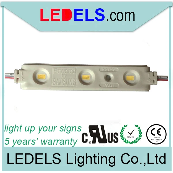 5 years warranty,CE ROHS UL approved.Original samsung led 1.2w 12v 120LM 3leds samsung 5630 led modules for channel letter 
5 years warranty,CE ROHS UL approved.Original samsung led 1.2w 12v 120LM 3leds samsung 5630 led modules for channel letter