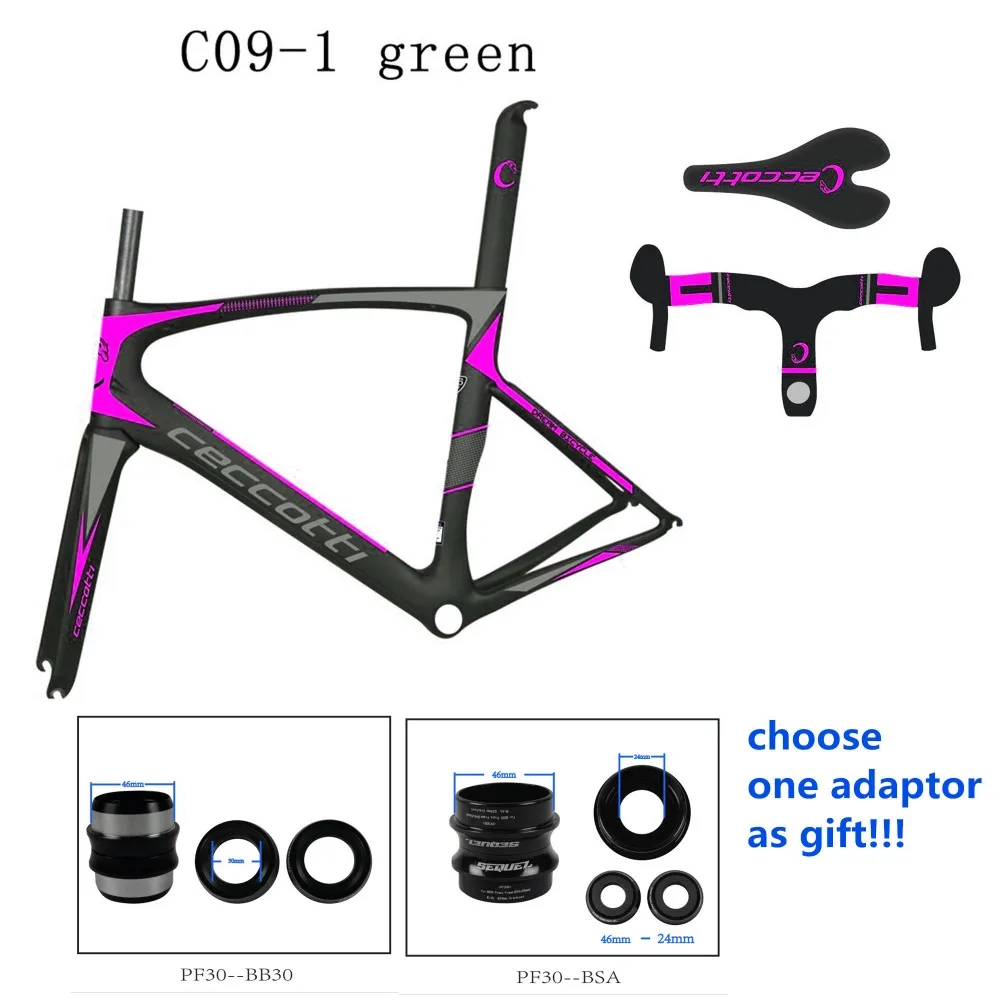 pink color full carbon bike frame +handlebar+saddle+adaptor(gift) women bike Toray T1100 UD/1K frame road carbon china cheap
pink color full carbon bike frame +handlebar+saddle+adaptor(gift) women bike Toray T1100 UD/1K frame road carbon china cheap