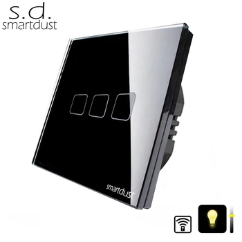 Smartdust 3 Gang EU Standard Smart Switch, Remote Dimmer Function Wall Light Switch With Remote Controller
Smartdust 3 Gang EU Standard Smart Switch, Remote Dimmer Function Wall Light Switch With Remote Controller