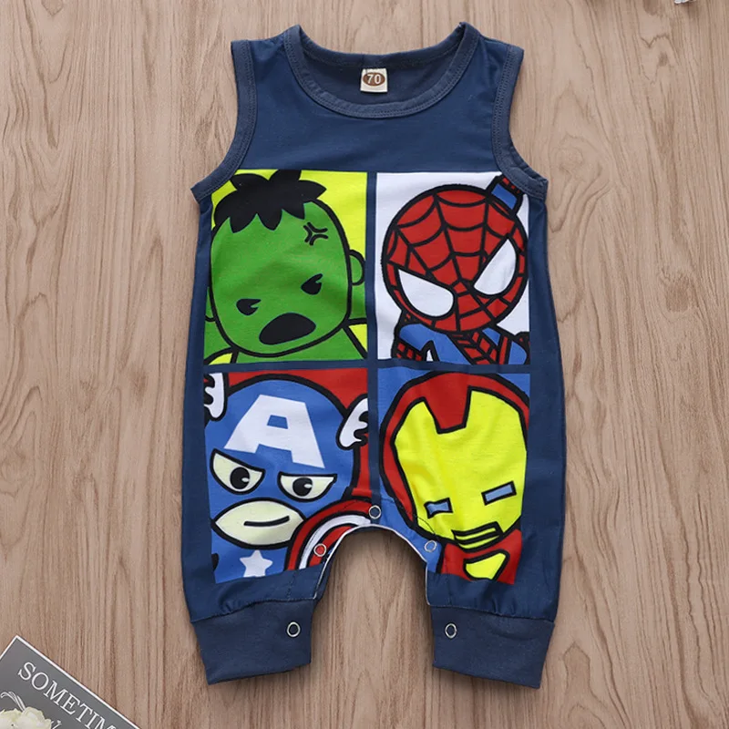 Baby Boys Summer Rompers Explosion Newborn Infant Cartoon Superhero Sleeveless Jumpsuit Kids Fashion Climbing Clothes 0-18 M
Baby Boys Summer Rompers Explosion Newborn Infant Cartoon Superhero Sleeveless Jumpsuit Kids Fashion Climbing Clothes 0-18 M