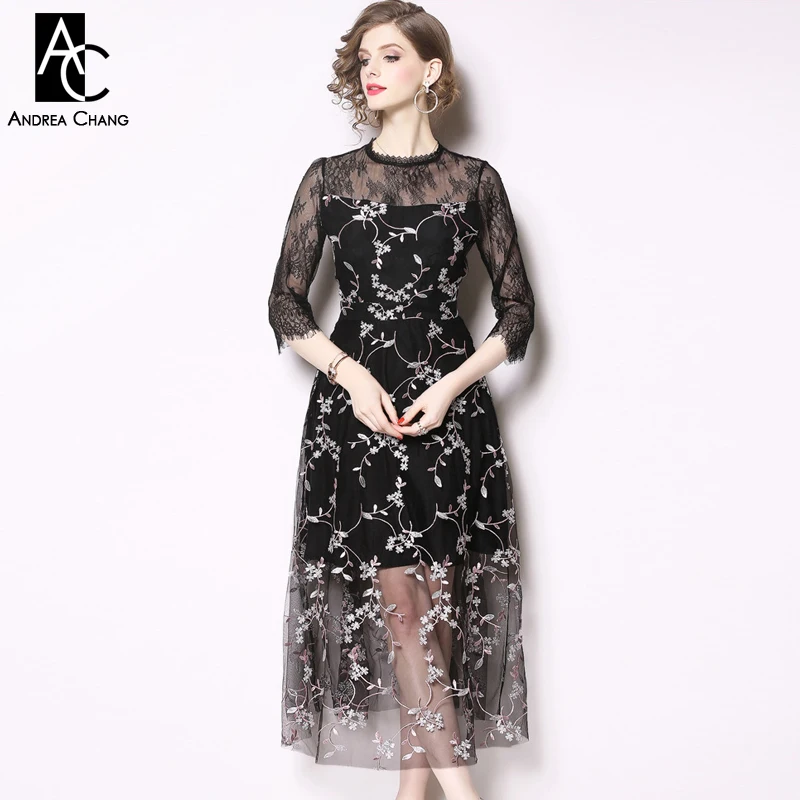 S-XXL spring summer woman dress black lace top red purple flower pattern embroidery dress transparent bottom vintage long dress
S-XXL spring summer woman dress black lace top red purple flower pattern embroidery dress transparent bottom vintage long dress