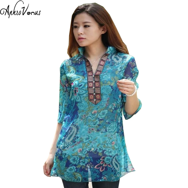 2018 Summer New Embroidery Blue Red Solid WIth Floral Printing Women Vestidos Blusa Chiffon Shirts Blouse Shirt 5XL/6XL Blouse
2018 Summer New Embroidery Blue Red Solid WIth Floral Printing Women Vestidos Blusa Chiffon Shirts Blouse Shirt 5XL/6XL Blouse