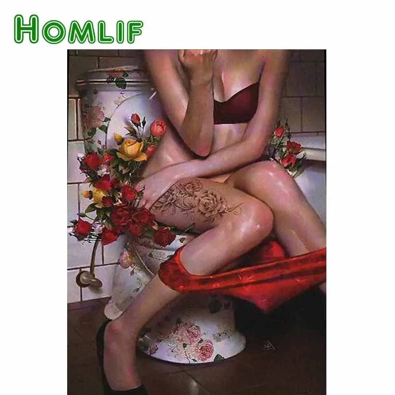 HOMLIF bathroom square/round WC diamond painting Sexy beautiful woman cross Rhinestones embroidery plastic crafts Full diamond
HOMLIF bathroom square/round WC diamond painting Sexy beautiful woman cross Rhinestones embroidery plastic crafts Full diamond