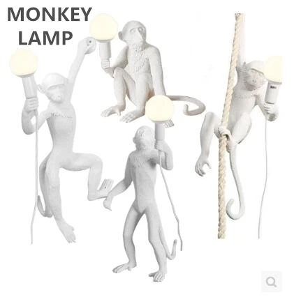 Creative luminaire Loft Resin SELETTI Monkey Hemp Rope Pendant lamp for Home Lighting Bar Cafe Hanging lamp
Creative luminaire Loft Resin SELETTI Monkey Hemp Rope Pendant lamp for Home Lighting Bar Cafe Hanging lamp