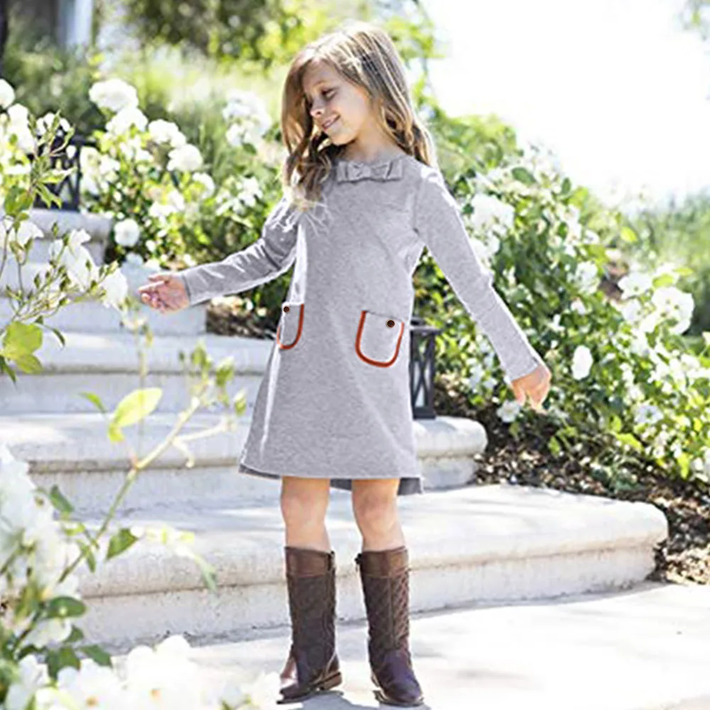Toddler Autumn Baby Girls Winter Dress Outfits Long Sleeve Clothes Butterfly Knot Solid Infant Toddler Girls Dress Vestidos 2019
Toddler Autumn Baby Girls Winter Dress Outfits Long Sleeve Clothes Butterfly Knot Solid Infant Toddler Girls Dress Vestidos 2019