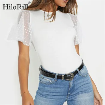 HiloRill White Lace Patchwork T-Shirt Summer Flare Short Sleeve Women Tshirt O-Neck Casual Tee Shirt Ladies Tops Camisas Mujer
HiloRill White Lace Patchwork T-Shirt Summer Flare Short Sleeve Women Tshirt O-Neck Casual Tee Shirt Ladies Tops Camisas Mujer