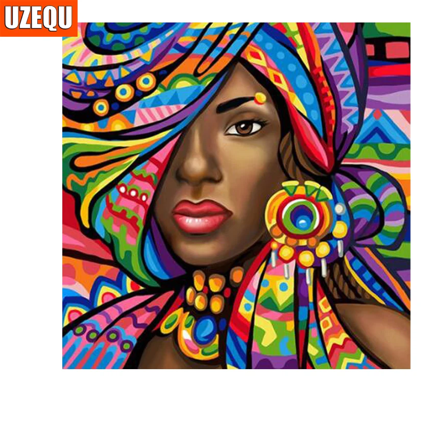 UzeQu 5D diy Diamond Painting African woman 3d Cross Stitch Full diamond embroidery diamond Mosaic pattern beads picture Crafts
UzeQu 5D diy Diamond Painting African woman 3d Cross Stitch Full diamond embroidery diamond Mosaic pattern beads picture Crafts