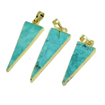Gold Plating Jewelry 2020 Gem Stone pendants for jewelry making flat stripe triangle green howlite Women Pendant amulet charms
Gold Plating Jewelry 2020 Gem Stone pendants for jewelry making flat stripe triangle green howlite Women Pendant amulet charms