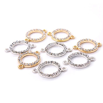 10pcs/lot Gold Silver Metal Round Rhinestone Connector for Bracelet Jewelry Making Accessories Craft DIY Handmade Findings
10pcs/lot Gold Silver Metal Round Rhinestone Connector for Bracelet Jewelry Making Accessories Craft DIY Handmade Findings
