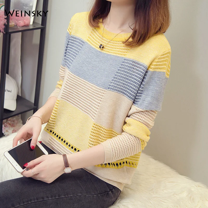 Women Knitted Jumper Sweater And Pullovers Full Sleeve Korean Fashion Style Thin Sweaters Summer And Autumn 2019 New Tops
Women Knitted Jumper Sweater And Pullovers Full Sleeve Korean Fashion Style Thin Sweaters Summer And Autumn 2019 New Tops