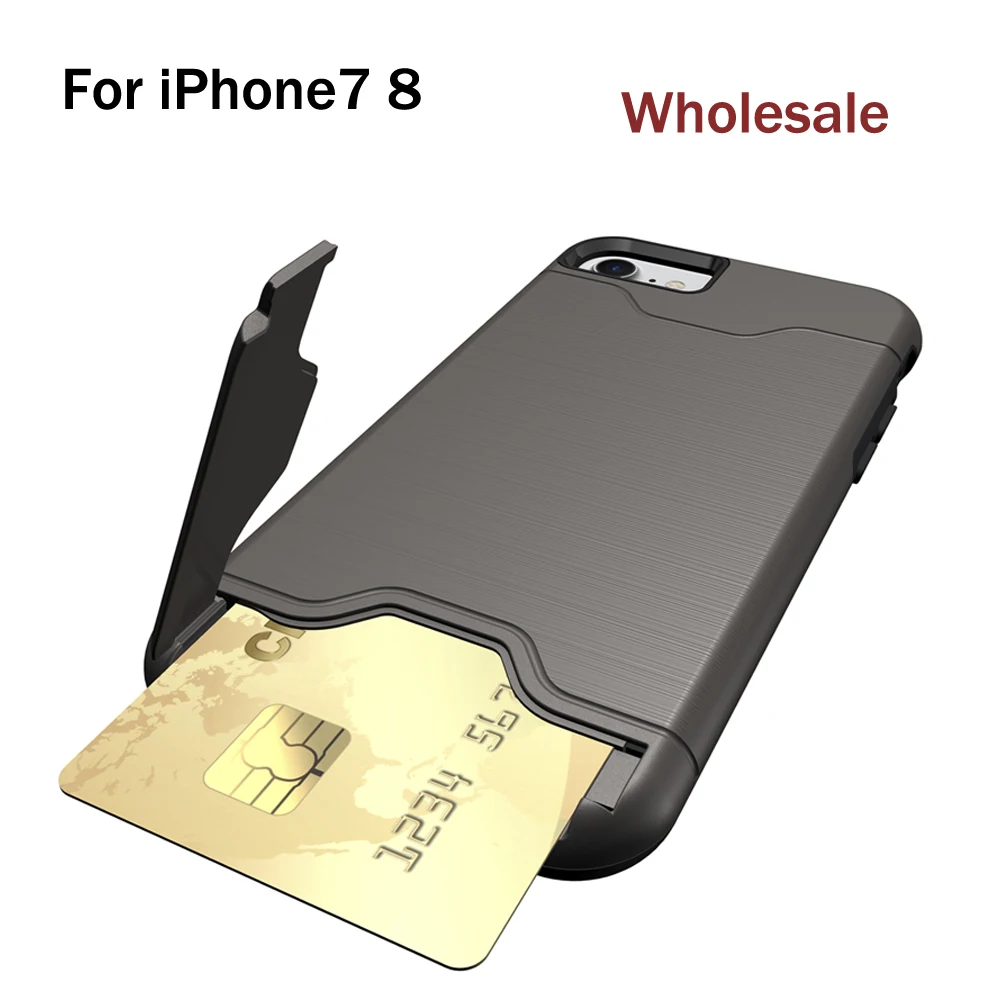Wholesale 10PCS High Quality Luxury 2 in 1 Armor Case Cover For iPhone 7 8 Case Hidden Slide Card Slot Stand Holder Phone Case
Wholesale 10PCS High Quality Luxury 2 in 1 Armor Case Cover For iPhone 7 8 Case Hidden Slide Card Slot Stand Holder Phone Case