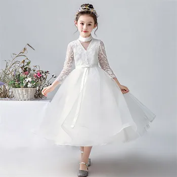 2019 Children Girls White Color Elegant Luxury Lace Long Dress Clothes Baby Girls Princess Wedding Birthday Party Prom Dress
2019 Children Girls White Color Elegant Luxury Lace Long Dress Clothes Baby Girls Princess Wedding Birthday Party Prom Dress
