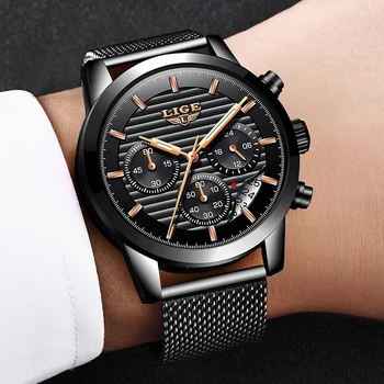 LIGE 2019 Brand Men Watch Chronograph Stainless Steel Watches Mens Waterproof Quartz Sport Watch Luxury Casual Business Clock
LIGE 2019 Brand Men Watch Chronograph Stainless Steel Watches Mens Waterproof Quartz Sport Watch Luxury Casual Business Clock
