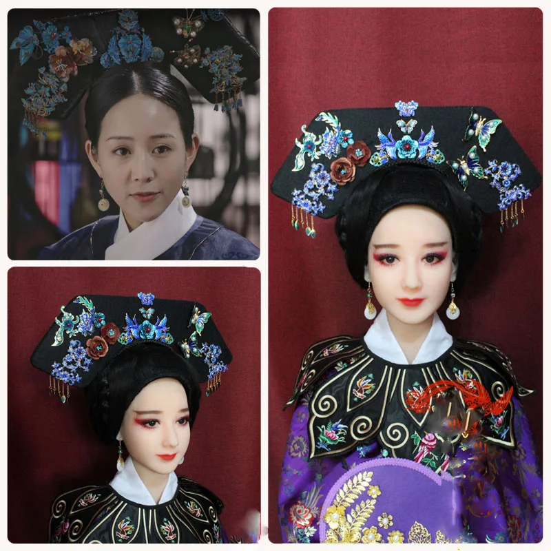 Drama Hair Tiara for TV Play Ruyi's Royal Love HaiLan Design Imitate Blue Cloisonne Antique Tian-Tsui Atrowrk Qing Dynasty QiTou
Drama Hair Tiara for TV Play Ruyi's Royal Love HaiLan Design Imitate Blue Cloisonne Antique Tian-Tsui Atrowrk Qing Dynasty QiTou