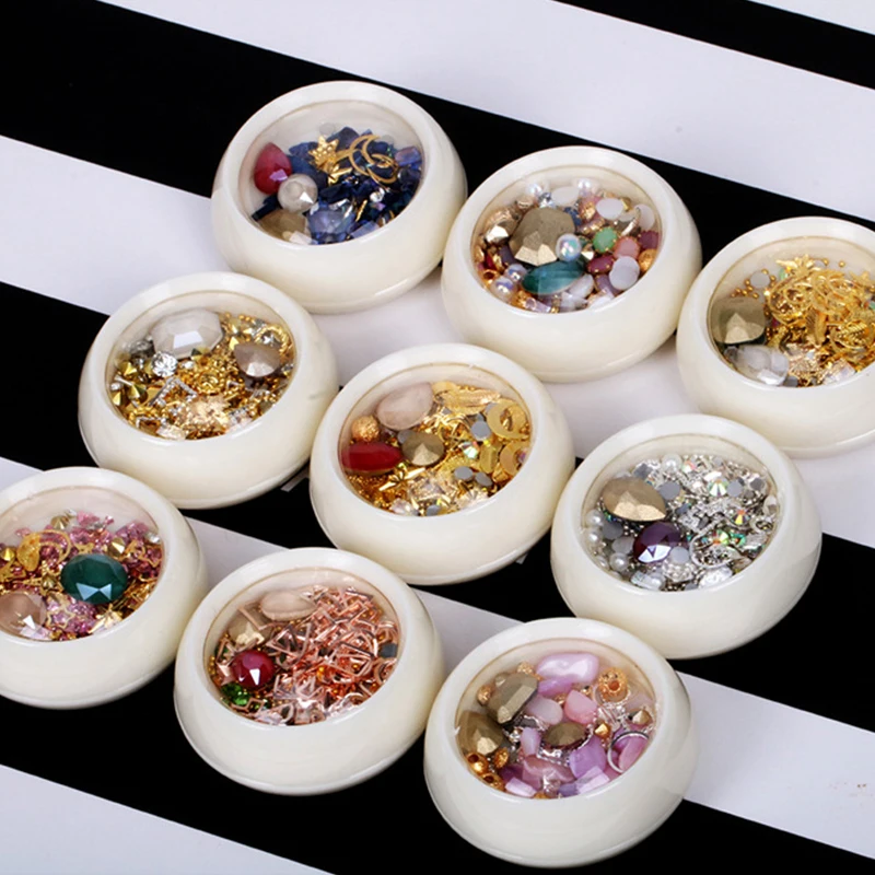 2019 New INS 1 Box Rhinestones For Nails Mixed Colorful 3D Crystal Stones For Nail Art Decorations Artificial Pearl Rhinestones
2019 New INS 1 Box Rhinestones For Nails Mixed Colorful 3D Crystal Stones For Nail Art Decorations Artificial Pearl Rhinestones