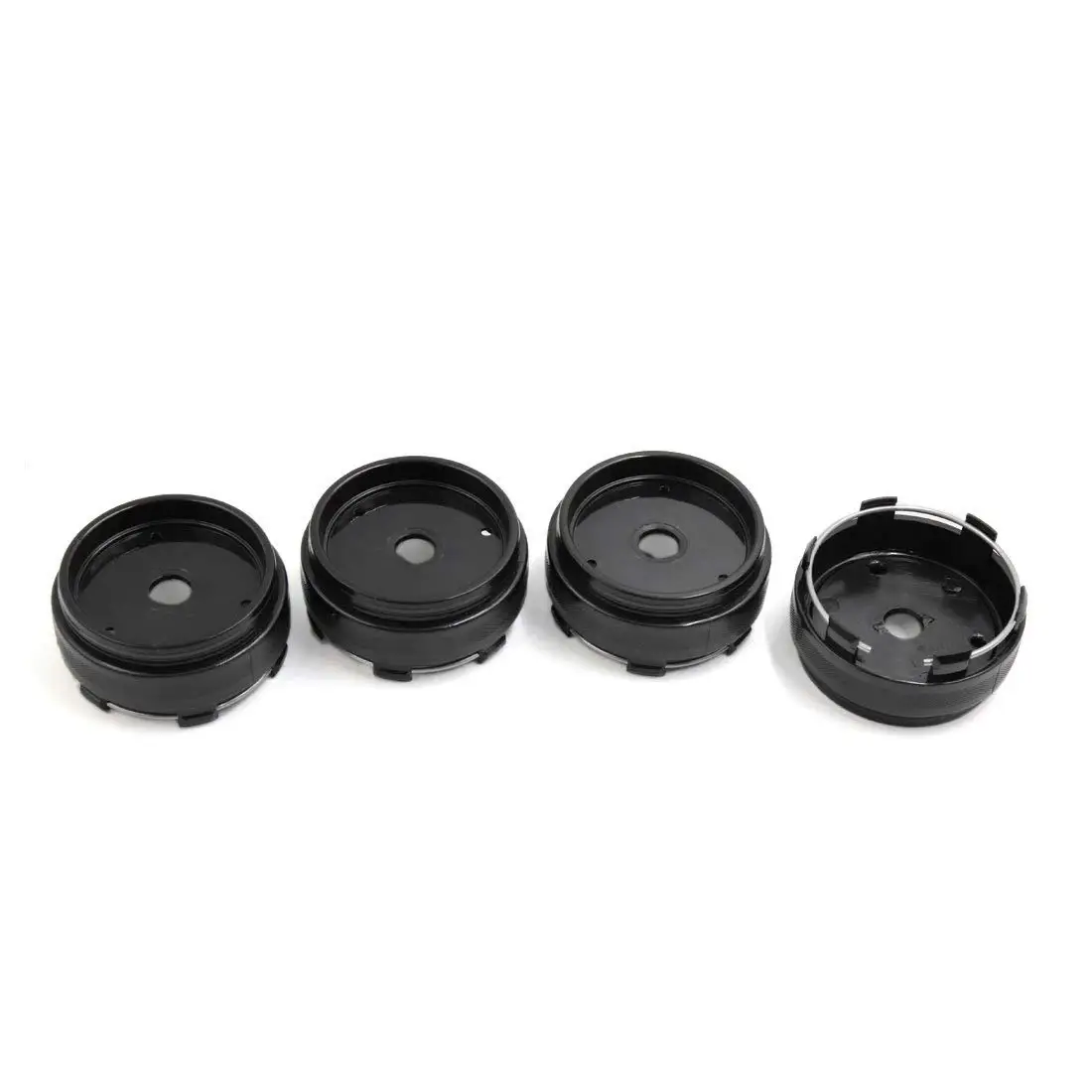uxcell 4pcs Black 66mm Dia 6 Clips Tire Wheel Center Hub Cap Cover Protector for Car