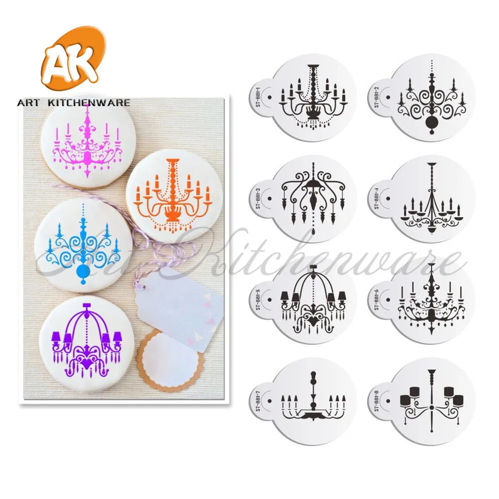 8Pcs/set Floriated Droplight Cookie Stencil Set,Pendant Lamp Pastry Decor Plastic Stencil for Coffee & Cupcake Decorating ST-881
8Pcs/set Floriated Droplight Cookie Stencil Set,Pendant Lamp Pastry Decor Plastic Stencil for Coffee & Cupcake Decorating ST-881