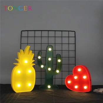 TONGER 3d living room night light heart-shaped cactus cute pineapple modeling lamp children birthday gift party decoration light
TONGER 3d living room night light heart-shaped cactus cute pineapple modeling lamp children birthday gift party decoration light