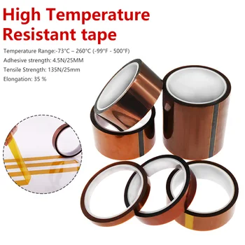 High Temperature Resistant tape Heat dedicated Tape 8 10 15 20 25 30 35 40 50 100mm for 3d printe polyimide tape
High Temperature Resistant tape Heat dedicated Tape 8 10 15 20 25 30 35 40 50 100mm for 3d printe polyimide tape