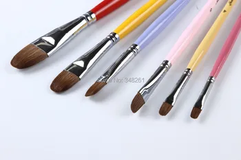6pcs of Round Head Gouache Oil Painting Brushes Weasel hair brush with Colored Handle art supplies
6pcs of Round Head Gouache Oil Painting Brushes Weasel hair brush with Colored Handle art supplies