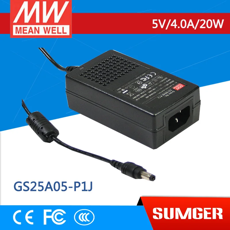 [Sumger2] MEAN WELL original GS25A05-P1J 5V 4A meanwell GS25A 20W AC-DC Industrial Adaptor | Обустройство дома