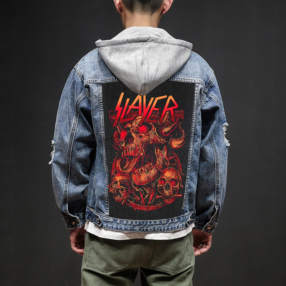 Bloodhoof Store Slayer Rock And Roll Death Heavy Hardcore Punk Style Patch Designs Denim Jeans mens Jackets And Coats
Bloodhoof Store Slayer Rock And Roll Death Heavy Hardcore Punk Style Patch Designs Denim Jeans mens Jackets And Coats