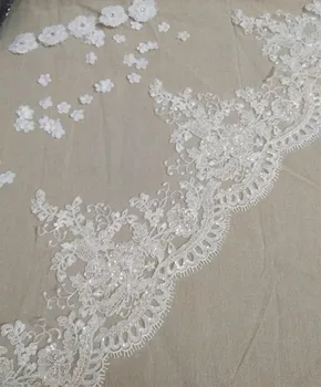 14 yards ivory beaded lace trim, ivory white embroidered lace fabric, high end lace trim for bridal dress,veil accessories
14 yards ivory beaded lace trim, ivory white embroidered lace fabric, high end lace trim for bridal dress,veil accessories