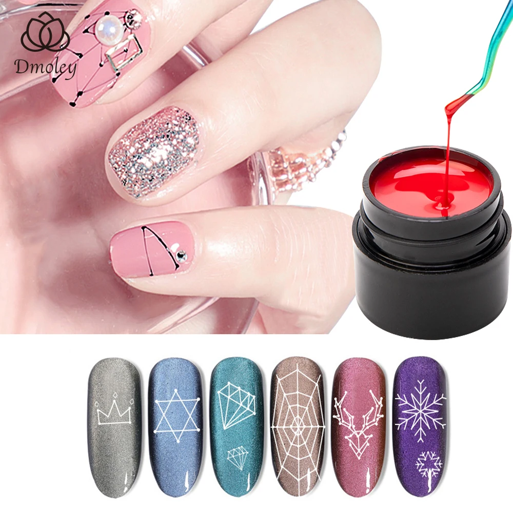 Dmoley 8ml Spider Gel Creative Wire Drawing Nail Gel 6 Colors Nail Art Stamping UV Gel Print For DIY Nail Decoration
Dmoley 8ml Spider Gel Creative Wire Drawing Nail Gel 6 Colors Nail Art Stamping UV Gel Print For DIY Nail Decoration