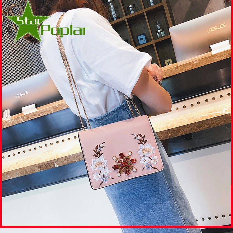 Fashion embroidery diamond inlaid women's handbag,Leisure chain small pack-Single shoulder bag oblique span pack-Female bag
Fashion embroidery diamond inlaid women's handbag,Leisure chain small pack-Single shoulder bag oblique span pack-Female bag