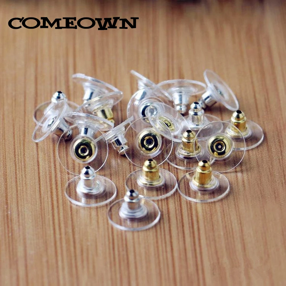COMEOWN 100pcs Suction Cup Shape Earring Back Round Ear Post Nuts Safety Earring Stopper for Earring Hook Jewelry Findings
COMEOWN 100pcs Suction Cup Shape Earring Back Round Ear Post Nuts Safety Earring Stopper for Earring Hook Jewelry Findings