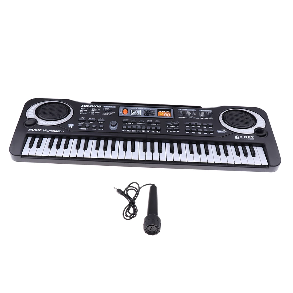 61 Keys Electric Organ Keyboard Piano Mini Microphone Toy Set Kids Musical Toy Play Activity
61 Keys Electric Organ Keyboard Piano Mini Microphone Toy Set Kids Musical Toy Play Activity