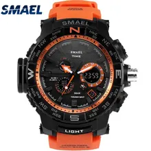 

Orange Sport Watch SMAEL Brand Watches LED Digital Wristwach Multi-functional Men Clock Led Stopwatch 1531 S Shock Sport Watch