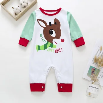 New Cute Baby Boys Romper Newborn Baby White Deer Print Long Sleeve Baby Christmas Clothes Romper Playsuit 0-24M
New Cute Baby Boys Romper Newborn Baby White Deer Print Long Sleeve Baby Christmas Clothes Romper Playsuit 0-24M